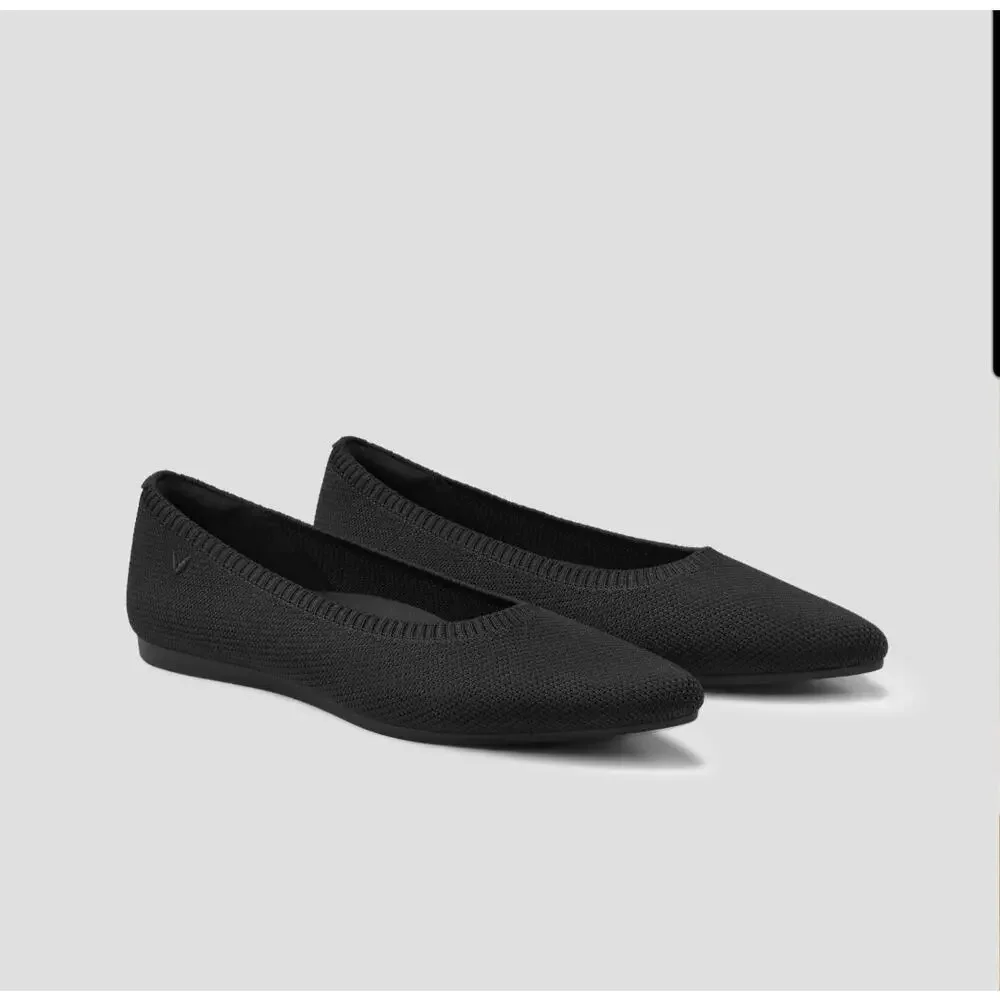 Vivaia Black Pointed-Toe Ballet Flats EU Size 43 / US Size 11 - Picture 3 of 10